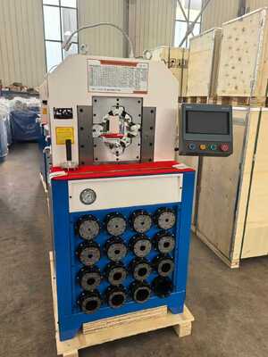 3 ιντσών υδραυλική μηχανή πλέξης σωλήνα με σύστημα ελέγχου PLC 6-76mm εύρος πλέξης και 15 εναλλάξιμες πετσέτες