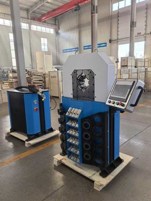 0.01mm ακρίβεια σωλήνα Crimping Machine 4 ίντσες Μεγάλη χωρητικότητα Crimping Range Ηλεκτρικό υδραυλικό Crimping εργαλείο