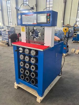 Μπλε χρώματα 3 ιντσών σύστημα ελέγχου PLC 6 - 76mm μηχανή πλέξης αγωγού AC για αποδοτική πλέξη Μαξ άνοιγμα 158mm