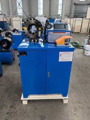 Καλή τιμή. 2 ίντσες 600T Crimping Force Rubber Hose Crimping Machine με 6-51mm Range και 10 εναλλάξιμες πετσέτες σε απευθείας σύνδεση