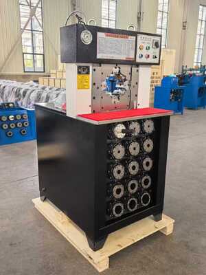 Καλή τιμή. Μηχανή συρρίκνωσης υδραυλικών σωλήνων με έλεγχο κουμπιών με εμβέλεια συρρίκνωσης 6-76 mm και μέγιστο άνοιγμα 165 mm σε απευθείας σύνδεση