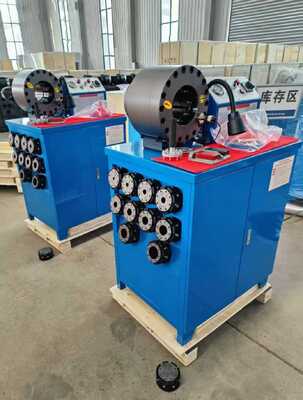 2 ίντσες 600T Crimping Force Rubber Hose Crimping Machine με 6-51mm Range και 10 εναλλάξιμες πετσέτες