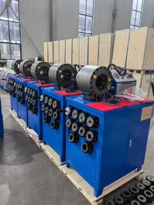 Καλή τιμή. 2 ίντσες 600T Crimping Force Rubber Hose Crimping Machine με 6-51mm Range και 10 εναλλάξιμες πετσέτες σε απευθείας σύνδεση