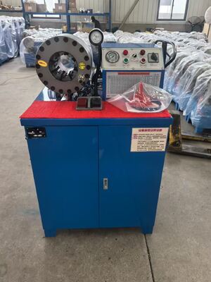 2 ιντσών Ηλεκτρική ελαστική σωλήνα Crimping Μηχανή με 600T Crimping Force 6-51mm Περιοχή και 10 εναλλάξιμες πετσέτες