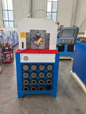 3 Inch Electric 220v/380v Hydraulic Hose Crimping Machine With 2800KN Crimping Force PLC/botton Control System And 6-76mm Crimping Range